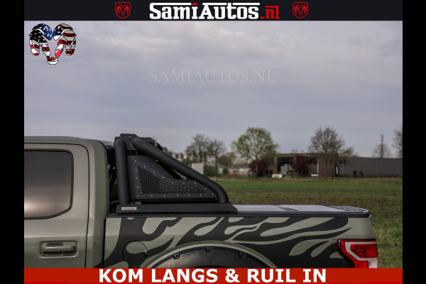 Dodge Ram FORD F150 5.0 V8 4X4 | MAT OLIVE GREEN | BIJTELLING VRIJ | ZEER DIK | CAMERA | 3500KG | PANORAMA | LEDER | GO RHINO ROLLBAR | CRUISE CONTROL | PRINS LPG | BAKFLIP COVER | Deze pick-up is leverbaar met zowel een groot rijbewijs (C) als een klein rijbewijs (B). Laat ons weten wat jouw voorkeur is.