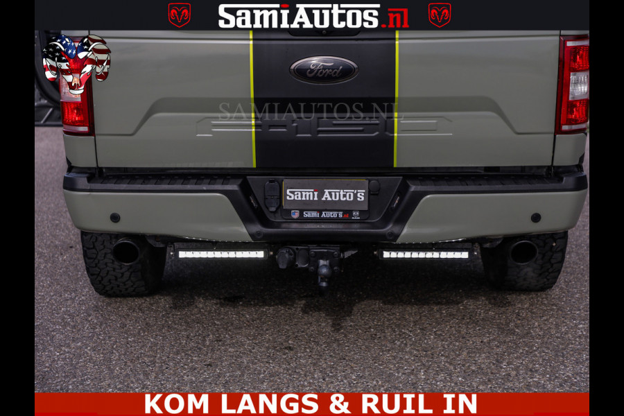 Dodge Ram FORD F150 5.0 V8 4X4 | MAT OLIVE GREEN | BIJTELLING VRIJ | ZEER DIK | CAMERA | 3500KG | PANORAMA | LEDER | GO RHINO ROLLBAR | CRUISE CONTROL | PRINS LPG | BAKFLIP COVER | Deze pick-up is leverbaar met zowel een groot rijbewijs (C) als een klein rijbewijs (B). Laat ons weten wat jouw voorkeur is.