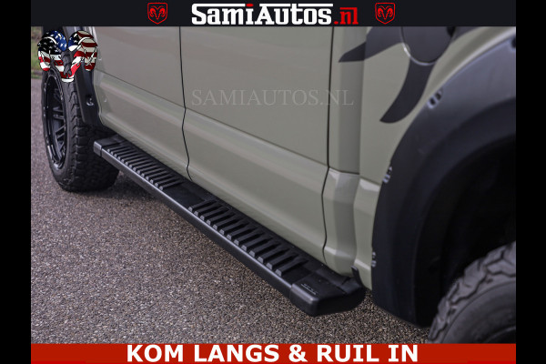 Dodge Ram FORD F150 5.0 V8 4X4 | MAT OLIVE GREEN | BIJTELLING VRIJ | ZEER DIK | CAMERA | 3500KG | PANORAMA | LEDER | GO RHINO ROLLBAR | CRUISE CONTROL | PRINS LPG | BAKFLIP COVER | Deze pick-up is leverbaar met zowel een groot rijbewijs (C) als een klein rijbewijs (B). Laat ons weten wat jouw voorkeur is.