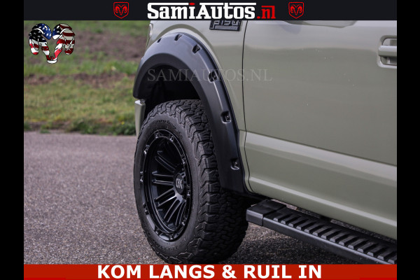 Dodge Ram FORD F150 5.0 V8 4X4 | MAT OLIVE GREEN | BIJTELLING VRIJ | ZEER DIK | CAMERA | 3500KG | PANORAMA | LEDER | GO RHINO ROLLBAR | CRUISE CONTROL | PRINS LPG | BAKFLIP COVER | Deze pick-up is leverbaar met zowel een groot rijbewijs (C) als een klein rijbewijs (B). Laat ons weten wat jouw voorkeur is.