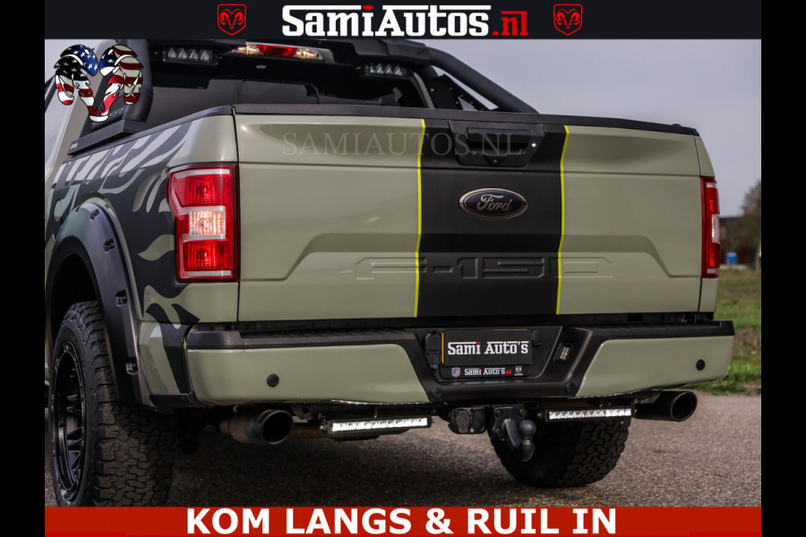 Dodge Ram FORD F150 5.0 V8 4X4 | MAT OLIVE GREEN | BIJTELLING VRIJ | ZEER DIK | CAMERA | 3500KG | PANORAMA | LEDER | GO RHINO ROLLBAR | CRUISE CONTROL | PRINS LPG | BAKFLIP COVER | Deze pick-up is leverbaar met zowel een groot rijbewijs (C) als een klein rijbewijs (B). Laat ons weten wat jouw voorkeur is.
