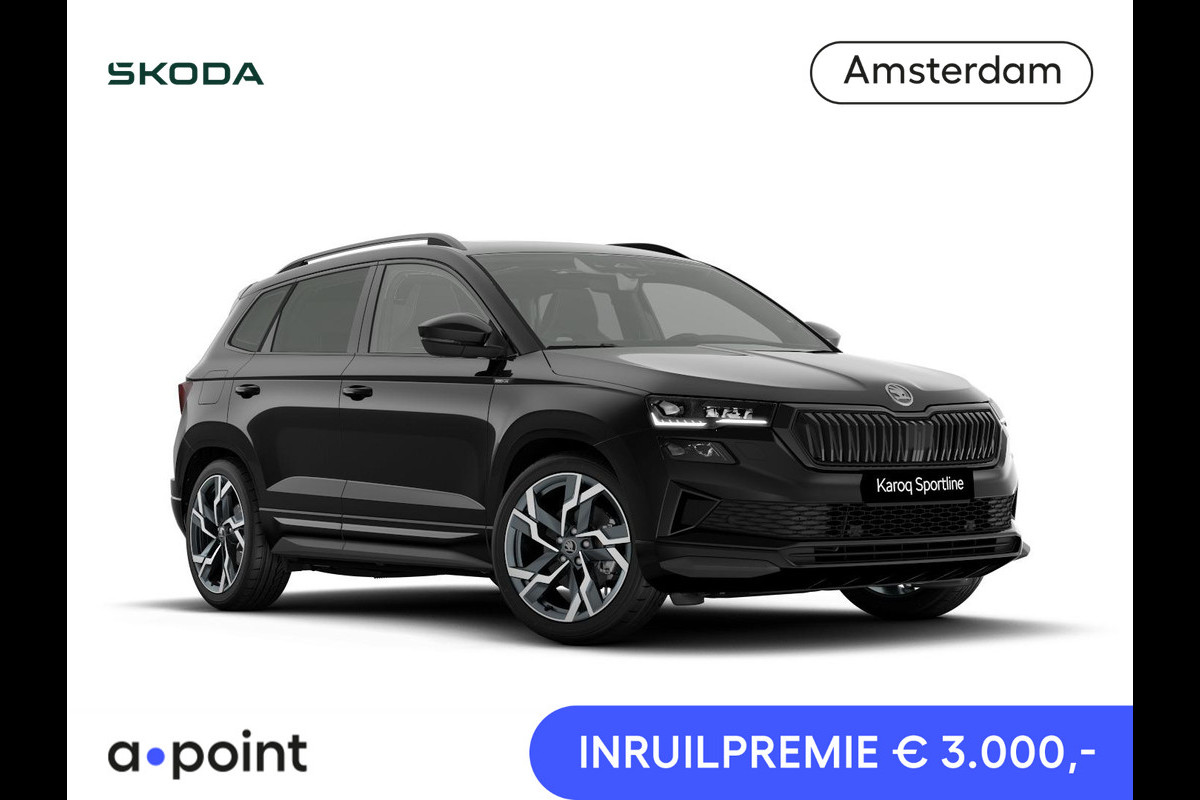 Škoda Karoq Sportline Ultimate 1.5 TSI ACT 150 pk 7 versn. DSG | Wegklapbare Trekhaak | Travel Assist Pakket Plus | Virual Pedal | 19 Inch Velgen Sagitarius