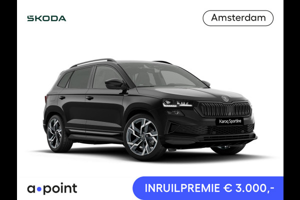 Škoda Karoq Sportline Ultimate 1.5 TSI ACT 150 pk 7 versn. DSG | Wegklapbare Trekhaak | Travel Assist Pakket Plus | Virual Pedal | 19 Inch Velgen Sagitarius