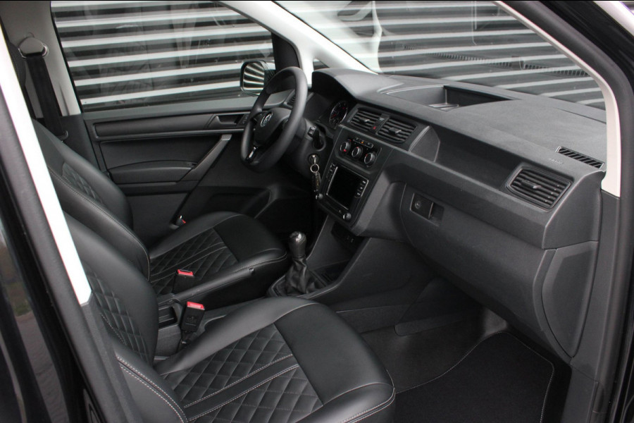 Volkswagen Caddy 2.0 TDI 185PK JB-EDITION / FULL BLACK / SCHROEFSET / LEDEREN BEKLEDING / NIEUWSTAAT / ELEK-PAKKET / AIRCO / APPLE