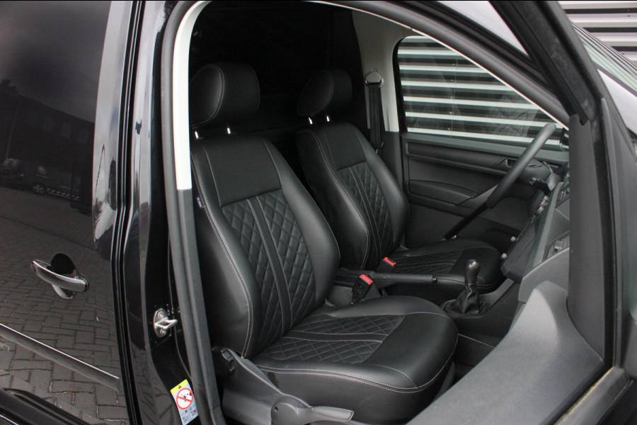 Volkswagen Caddy 2.0 TDI 185PK JB-EDITION / FULL BLACK / SCHROEFSET / LEDEREN BEKLEDING / NIEUWSTAAT / ELEK-PAKKET / AIRCO / APPLE