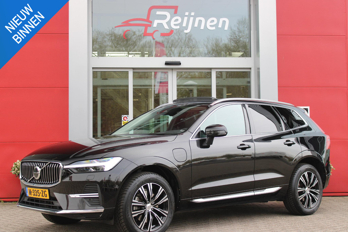 Volvo XC60 2.0 T6 340PK PHEV AWD INSCRIPTION EXCLUSIVE | PANORAMA SCHUIF/KANTEL DAK | LEDEREN BEKLEDING "MORITZ" MET COMFORT STOELEN | HARMAN KARDON AUDIO SYSTEEM | ELEKTRISCH WEGKLAPBARE TREKHAAK | ACHTERUITRIJ CAMERA | PARKEERSENSOREN VOOR + ACHTER | 19" "5-MULTISPAAKS BLACK DIAMONT CUT INSCRIPTION | NAVIGATIESYSTEEM OP BASIS VAN GOOGLE MAPS | APPLE CARPLAY/ANDROID AUTO | KEYLESS ENTRY/START | STANDVERWARMING | ELEKTRISCH BEDIENBARE ACHTERKLEP | INTELLSAFE ASSIST (O.A. ADAPTIVE CRUISE CONTROL MET PILOT ASSIST) | ELEKTRISCH VERSTELBARE BESTUURDERSSTOEL MET GEHEUGENFUNCTIE EN ZIT