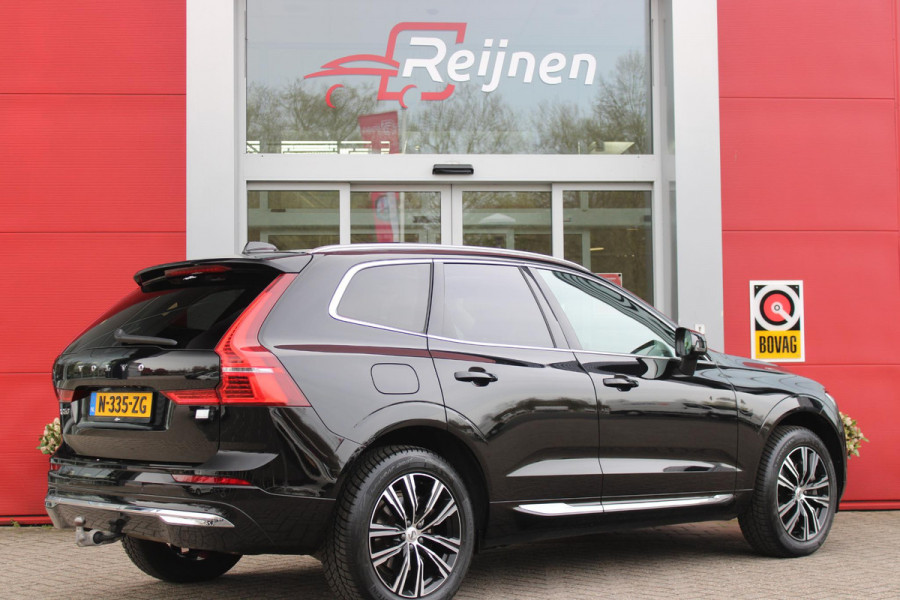 Volvo XC60 2.0 T6 340PK PHEV AWD INSCRIPTION EXCLUSIVE | PANORAMA SCHUIF/KANTEL DAK | LEDEREN BEKLEDING "MORITZ" MET COMFORT STOELEN | HARMAN KARDON AUDIO SYSTEEM | ELEKTRISCH WEGKLAPBARE TREKHAAK | ACHTERUITRIJ CAMERA | PARKEERSENSOREN VOOR + ACHTER | 19" "5-MULTISPAAKS BLACK DIAMONT CUT INSCRIPTION | NAVIGATIESYSTEEM OP BASIS VAN GOOGLE MAPS | APPLE CARPLAY/ANDROID AUTO | KEYLESS ENTRY/START | STANDVERWARMING | ELEKTRISCH BEDIENBARE ACHTERKLEP | INTELLSAFE ASSIST (O.A. ADAPTIVE CRUISE CONTROL MET PILOT ASSIST) | ELEKTRISCH VERSTELBARE BESTUURDERSSTOEL MET GEHEUGENFUNCTIE EN ZIT