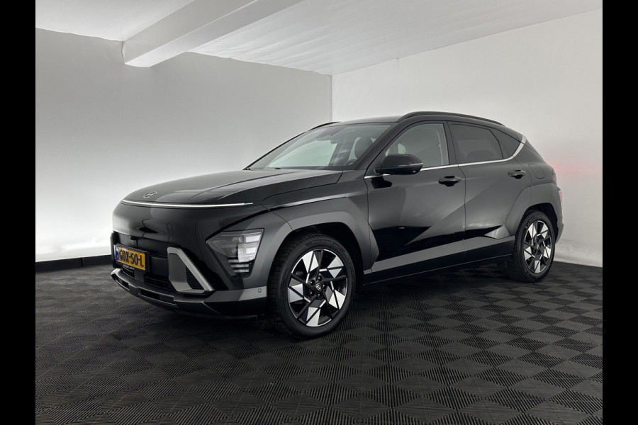 Hyundai Kona 1.6 GDI HEV Premium (INCL-BTW) Aut.*LEATHER | FULL-LED | NAVI-FULLMAP | DAB | ADAPTIVE-CRUISE | KEYLESS | TOPVIEW | BLINDSPOT | LANE-ASSIST | DIGI-COCKPIT | HEATED/COOLED-COMFORTSEATS | MEMORY-PACK | 18''ALU*