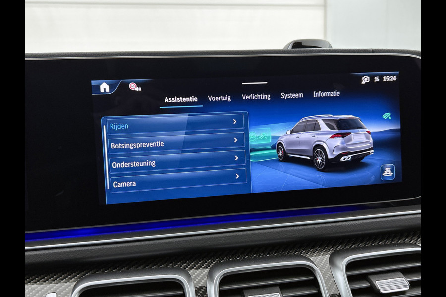 Mercedes-Benz GLE AMG 53 Hybrid 4MATIC+ Night Edition Premium Plus | Remklauwen Rood | Winterpakket | Sierelementen AMG carbon | Magic Vision Control | Trekhaak | 22 inch kruisspaaks AMG-velgen | Verlichte treeplanken |