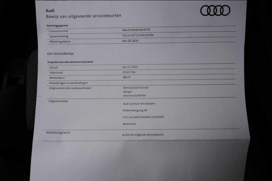 Audi A3 Limousine 35 TFSI CoD Advance Sport 2x S-Line Automaat - N.A.P. Airco, Cruise, PDC.