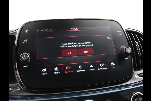 Fiat 500C 1.0 Hybrid Vita Cabrio Airco LED Parkeersensoren achter Cruise control Radio Apple Carplay/ Android Auto