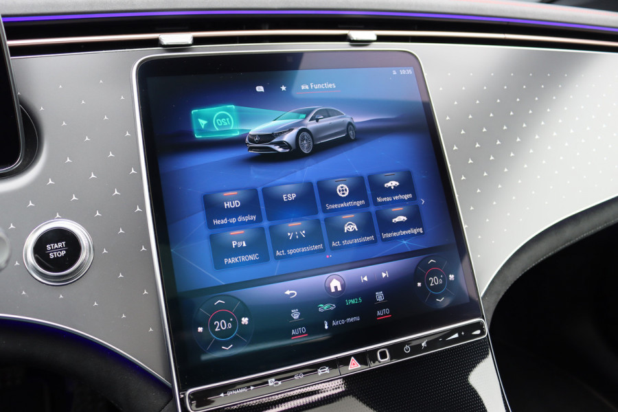 Mercedes-Benz EQS 450+ AMG Line Premium 108 kWh | Luchtvering | Achterasbesturing | Distronic+ | Trekhaak | HUD | Verwarmd Stuurwiel | Memory | Digital Light | Burmester | Stoelverwarming |