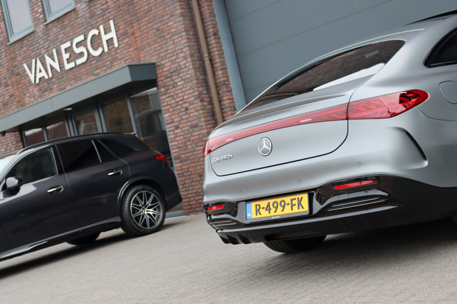 Mercedes-Benz EQS 450+ AMG Line Premium 108 kWh | Luchtvering | Achterasbesturing | Distronic+ | Trekhaak | HUD | Verwarmd Stuurwiel | Memory | Digital Light | Burmester | Stoelverwarming |