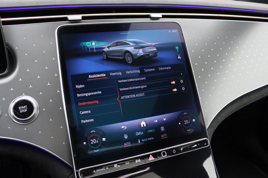 Mercedes-Benz EQS 450+ AMG Line Premium 108 kWh | Luchtvering | Achterasbesturing | Distronic+ | Trekhaak | HUD | Verwarmd Stuurwiel | Memory | Digital Light | Burmester | Stoelverwarming |