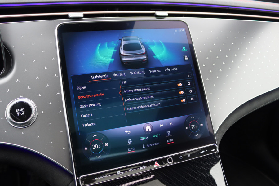 Mercedes-Benz EQS 450+ AMG Line Premium 108 kWh | Luchtvering | Achterasbesturing | Distronic+ | Trekhaak | HUD | Verwarmd Stuurwiel | Memory | Digital Light | Burmester | Stoelverwarming |