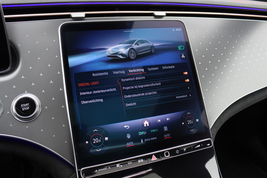 Mercedes-Benz EQS 450+ AMG Line Premium 108 kWh | Luchtvering | Achterasbesturing | Distronic+ | Trekhaak | HUD | Verwarmd Stuurwiel | Memory | Digital Light | Burmester | Stoelverwarming |