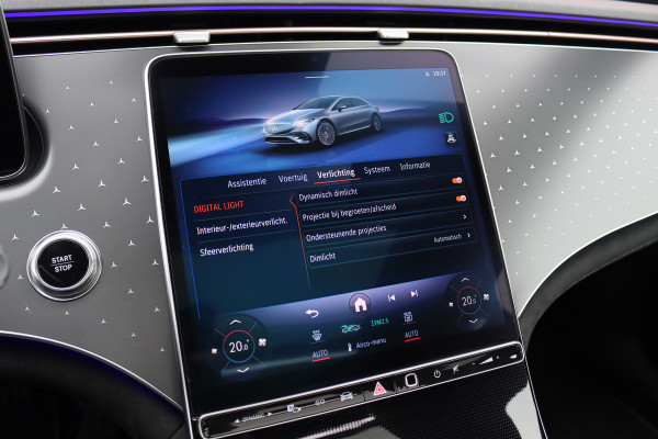 Mercedes-Benz EQS 450+ AMG Line Premium 108 kWh | Luchtvering | Achterasbesturing | Distronic+ | Trekhaak | HUD | Verwarmd Stuurwiel | Memory | Digital Light | Burmester | Stoelverwarming |