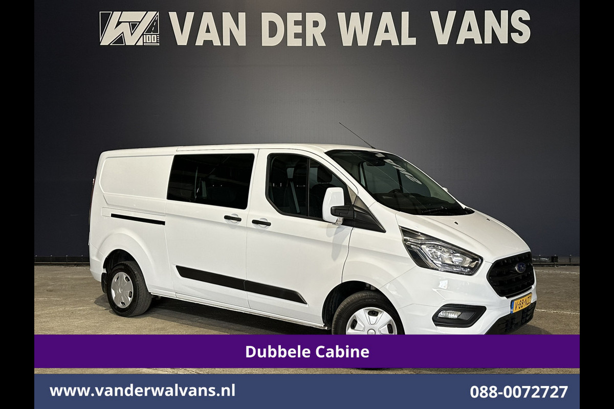 Ford Transit Custom 2.0 TDCI 131pk L2H1 Dubbele Cabine Euro6 Airco | 6-Zits | LED | Cruisecontrol | 2800kg trekhaak Parkeersensoren, Stoelverwarming