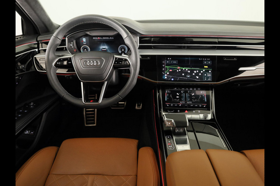 Audi A8 60 TFSI e quattro Lang 462pk |Panoramdak | Head Up display | Ventilatie + massage voor en achter | B&O | Luchtvering