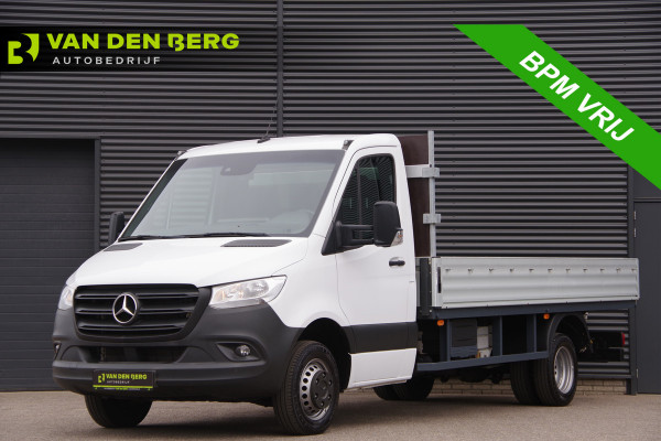Mercedes-Benz Sprinter 519 3.5T OPEN LAADBAK, 3.5T TREKHAAK, DUBBELLUCHT, ADAPT. CRUISE, STANDKACHEL, CLIMA, LEDER STUUR, NAVI, MBUX, DUBBEL LUCHT
