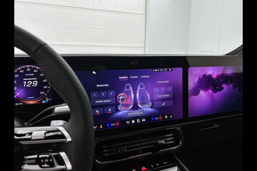 Mercedes-Benz Glb 250+ Business Solution AMG 7p. 85.5 kWh | Premium pakket | Winterpakket | Nightpakket | Trekhaak | Verstelbare demping | 20” multispaakse AMG-velgen | Vast panoramadak | Sfeerverlichting | GUARD 360° |