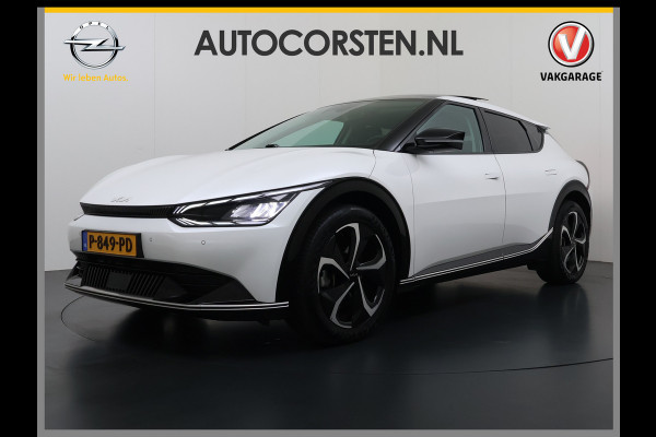 Kia Ev6 Plus Advanced 77.4 kWh Leer Schuif-kanteldak Camera Adap.Cruise Warmtepomp V2L Elektr.-Stoel-Massage+Ventilatie+Verwarmd+Memory  SOH 100% DAB Elek.Achterklep Lmv 20" Lane Assist Privacy Glas 1.600kg Trekvermogen! 1e Eigenaar Dealeronderhouden Origineel Nederlandse Auto Nieuwprijs €53.860,- snelladen tot 240 KW
