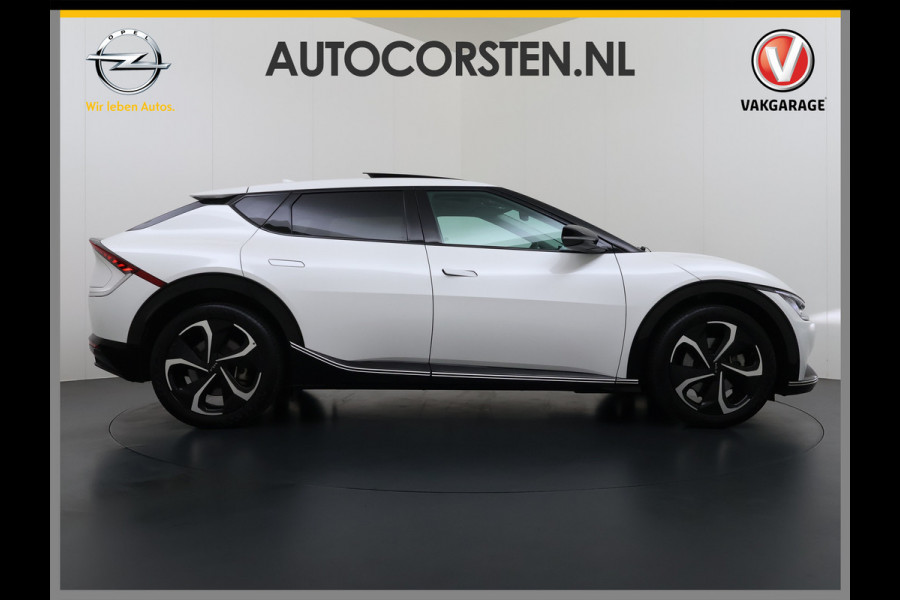 Kia Ev6 Plus Advanced 77.4 kWh Leer Schuif-kanteldak Camera Adap.Cruise Warmtepomp V2L Elektr.-Stoel-Massage+Ventilatie+Verwarmd+Memory  SOH 100% DAB Elek.Achterklep Lmv 20" Lane Assist Privacy Glas 1.600kg Trekvermogen! 1e Eigenaar Dealeronderhouden Origineel Nederlandse Auto Nieuwprijs €53.860,- snelladen tot 240 KW