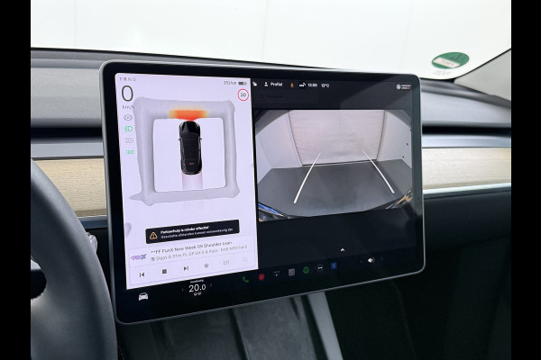 Tesla Model Y 300pk Warmtepomp LFP-Accu Leer Lmv Camera's Panoramadak Adap.Cruise Navi Ecc SOH 92% RWD Autopilot Stoel+Stuur+Achterbank Verwarming Elek.Achterklep Dodehoek detector Draadloze telefoonlader 1e Eigenaar Fabrieksgarantie op Motor en Accu tot 13-12-2030/160.000km 1.600KG-Trekvermogen
