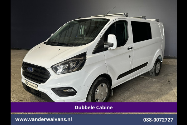 Ford Transit Custom 2.0 TDCI 131pk L2H1 Dubbele Cabine Euro6 Airco | 5-Zits | Navigatie | Cruisecontrol | LED | 2800kg Trekhaak Stoelverwarming, Parkeersensoren, Achterklep