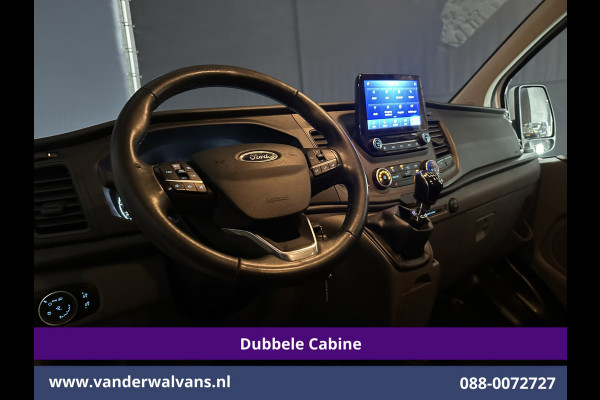 Ford Transit Custom 2.0 TDCI 131pk L2H1 Dubbele Cabine Euro6 Airco | 5-Zits | Navigatie | Cruisecontrol | LED | 2800kg Trekhaak Stoelverwarming, Parkeersensoren, Achterklep