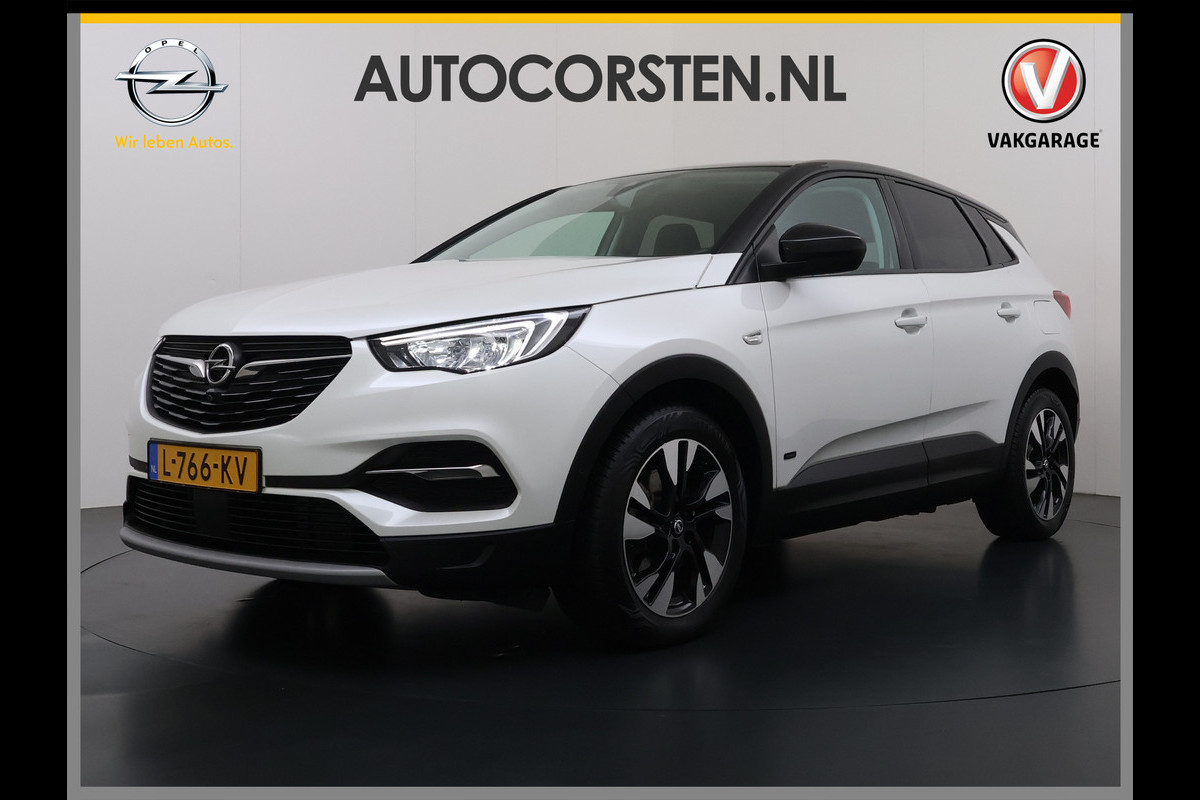 Opel Grandland X 1.6T 225pk PHEV Hybride AUT-8. Navi 360°Camera 1/2 Leer Apple Carplay Android Two-Tone AGR-Comfort Stoelen StoelverwarmingAuto E Elek.Achterklep Led Privacy Glas Lmv Isofix DAB Bluetooth Lane Assist Regen-Lichtsensor Keyless 1e Eigenaar Dealeronderhouden Origineel Nederlandse Auto € 46.000 nieuw!