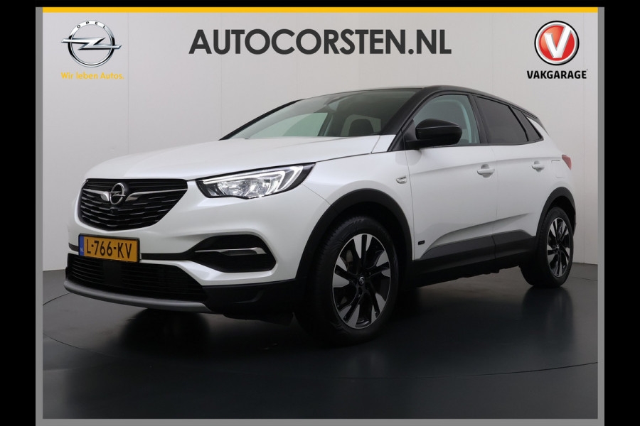 Opel Grandland X 1.6T 225pk PHEV Hybride AUT-8. Navi 360°Camera 1/2 Leer Apple Carplay Android Two-Tone AGR-Comfort Stoelen StoelverwarmingAuto E Elek.Achterklep Led Privacy Glas Lmv Isofix DAB Bluetooth Lane Assist Regen-Lichtsensor Keyless 1e Eigenaar Dealeronderhouden Origineel Nederlandse Auto € 46.000 nieuw!