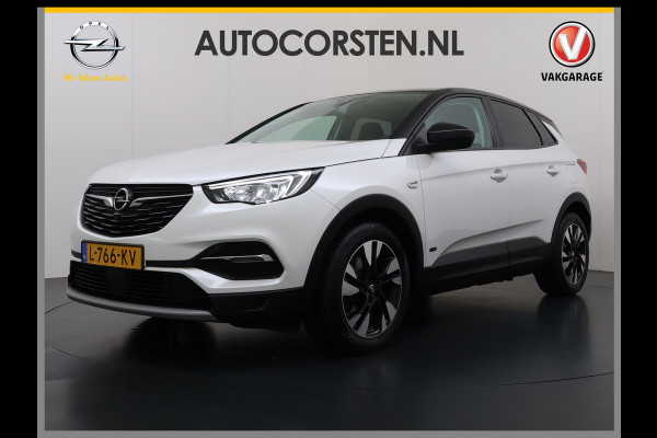 Opel Grandland X 1.6T 225pk PHEV Hybride AUT-8. Navi 360°Camera 1/2 Leer Apple Carplay Android Two-Tone AGR-Comfort Stoelen StoelverwarmingAuto E Elek.Achterklep Led Privacy Glas Lmv Isofix DAB Bluetooth Lane Assist Regen-Lichtsensor Keyless 1e Eigenaar Dealeronderhouden Origineel Nederlandse Auto € 46.000 nieuw!