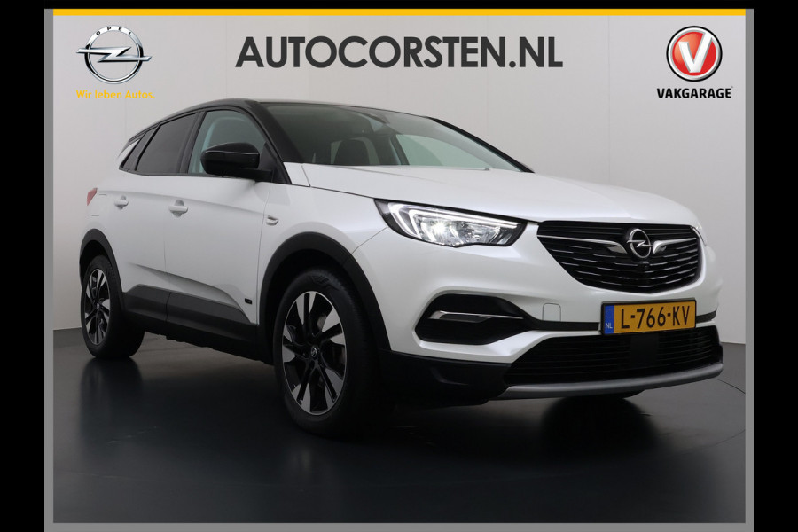 Opel Grandland X 1.6T 225pk PHEV Hybride AUT-8. Navi 360°Camera 1/2 Leer Apple Carplay Android Two-Tone AGR-Comfort Stoelen StoelverwarmingAuto E Elek.Achterklep Led Privacy Glas Lmv Isofix DAB Bluetooth Lane Assist Regen-Lichtsensor Keyless 1e Eigenaar Dealeronderhouden Origineel Nederlandse Auto € 46.000 nieuw!
