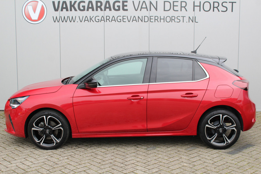 Opel Corsa 1.2-100 pk Turbo GS-Line. Erg mooie sportieve wagen, slechts 25.500km ! Panoramadak, Stoel- en stuurwielverwarming, Cruise Control, Climate Control, Apple CarPlay/Android auto, Camera, Dodehoek assistent