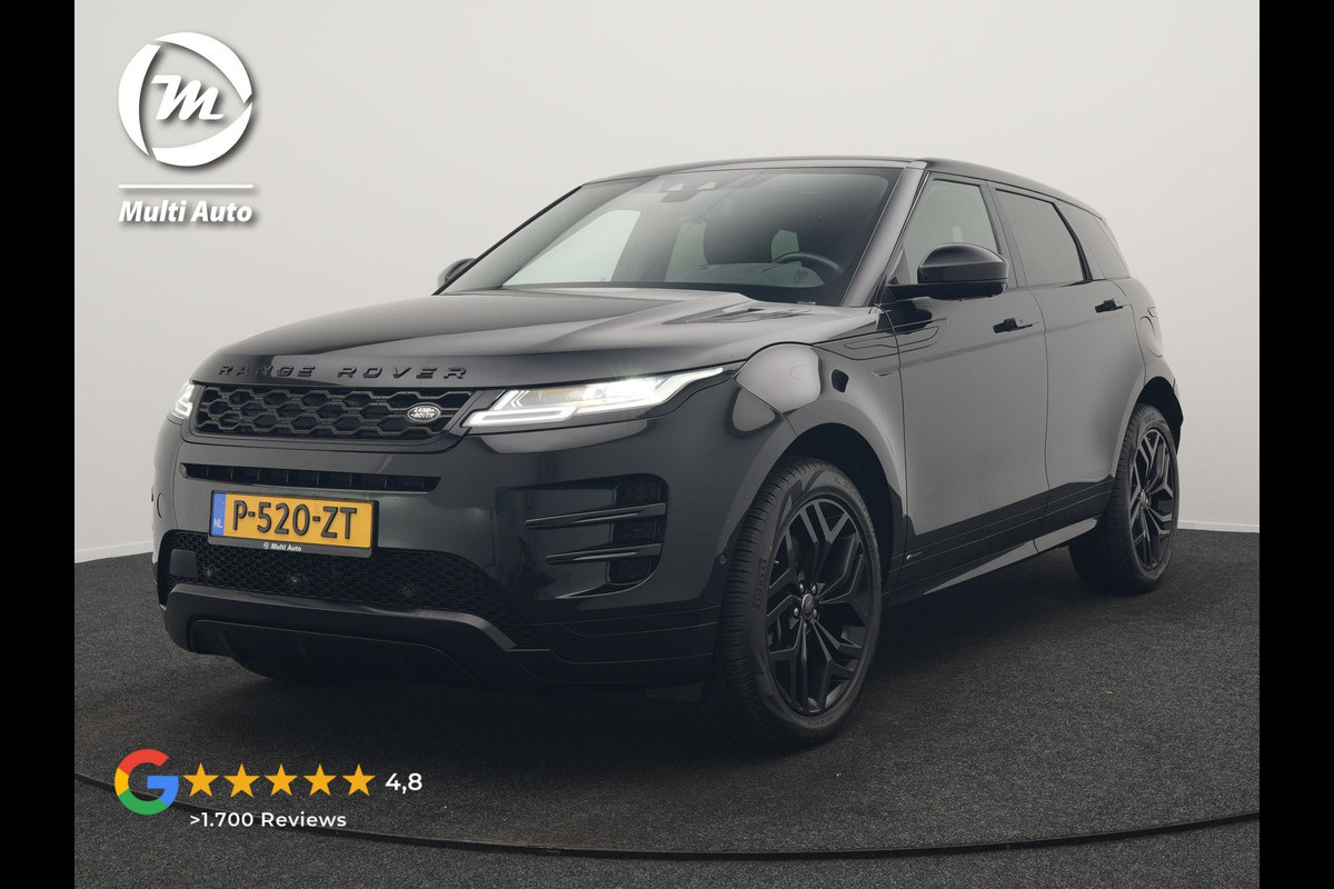 Land Rover Range Rover Evoque P300e AWD R-Dynamic PHEV 309pk | Panodak | 360 Camera | Adaptive Cruise | Head Up | Meridian Audio | Lederen Sportstoelen Memory & Verwarmd | Keyless | Apple Carplay | Sfeerverlichting | Navigatie | Virtual | DAB | Plug In Hybrid |