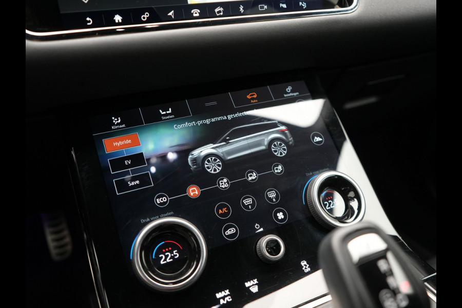 Land Rover Range Rover Evoque P300e AWD R-Dynamic PHEV 309pk | Panodak | 360 Camera | Adaptive Cruise | Head Up | Meridian Audio | Lederen Sportstoelen Memory & Verwarmd | Keyless | Apple Carplay | Sfeerverlichting | Navigatie | Virtual | DAB | Plug In Hybrid |