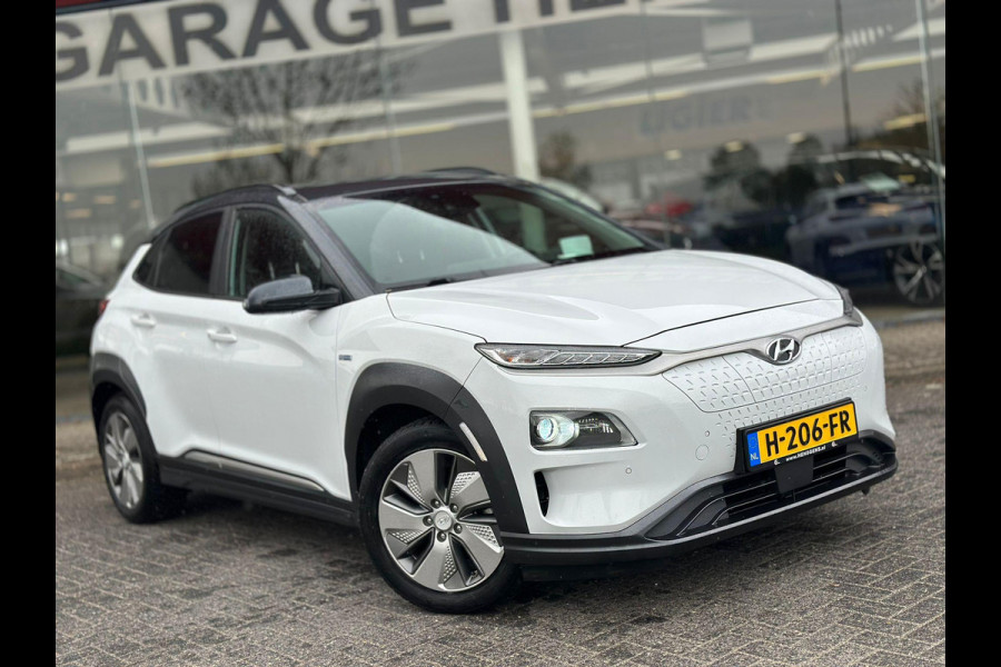 Hyundai Kona EV Fashion 64 kWh | SOH: 95,5% | Full LED | Blindspot | Elektr Stoelen | Two Tone White  - Darknight metallic |