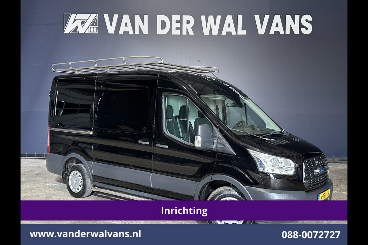 Ford Transit 2.0 TDCI 130pk L2H2 inrichting Euro6 Airco | Camera | Imperiaal | Sidebars | Trekhaak 2540kg Cruisecontrol, Verwarmde Voorruit, Trap, Parkeersensoren, Bijrijdersbank
