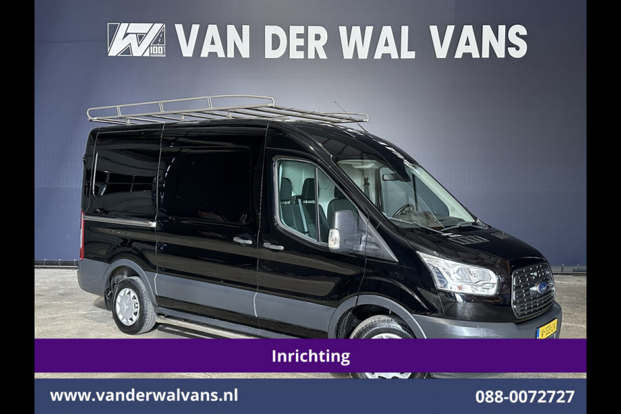 Ford Transit 2.0 TDCI 130pk L2H2 inrichting Euro6 Airco | Camera | Imperiaal | Sidebars | Trekhaak 2540kg Cruisecontrol, Verwarmde Voorruit, Trap, Parkeersensoren, Bijrijdersbank