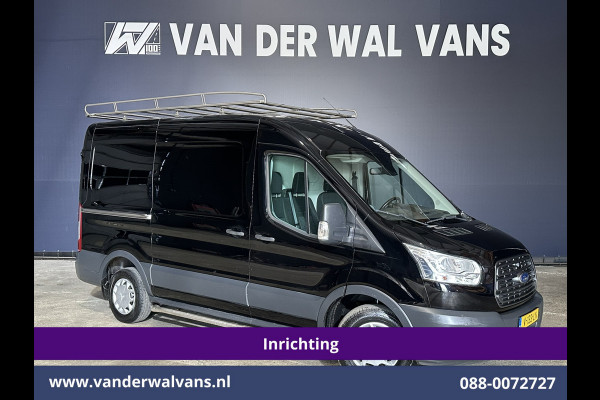 Ford Transit 2.0 TDCI 130pk L2H2 inrichting Euro6 Airco | Camera | Imperiaal | Sidebars | Trekhaak 2540kg Cruisecontrol, Verwarmde Voorruit, Trap, Parkeersensoren, Bijrijdersbank