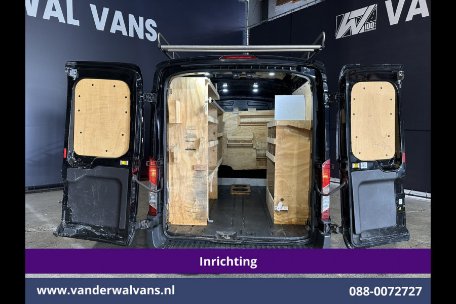 Ford Transit 2.0 TDCI 130pk L2H2 inrichting Euro6 Airco | Camera | Imperiaal | Sidebars | Trekhaak 2540kg Cruisecontrol, Verwarmde Voorruit, Trap, Parkeersensoren, Bijrijdersbank