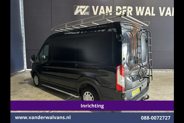Ford Transit 2.0 TDCI 130pk L2H2 inrichting Euro6 Airco | Camera | Imperiaal | Sidebars | Trekhaak 2540kg Cruisecontrol, Verwarmde Voorruit, Trap, Parkeersensoren, Bijrijdersbank