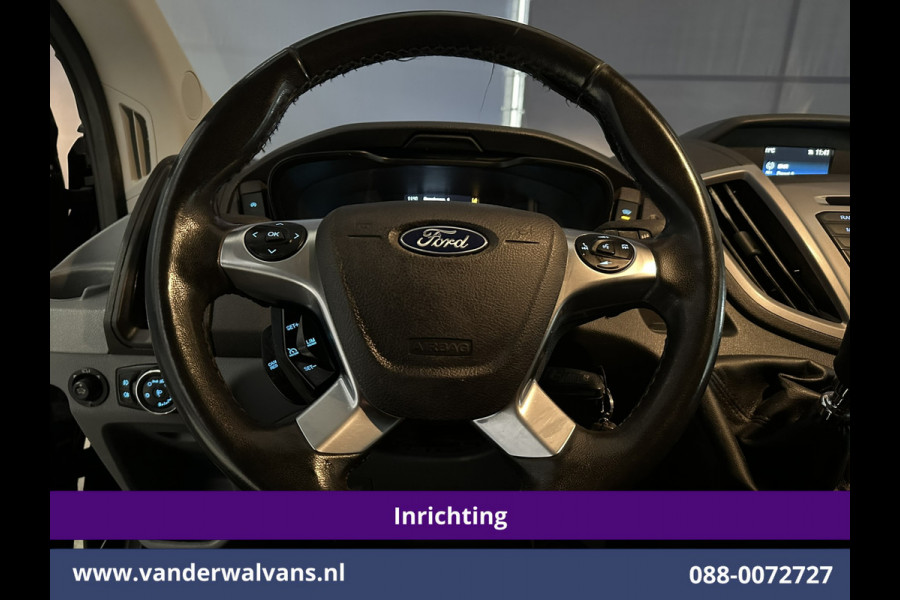 Ford Transit 2.0 TDCI 130pk L2H2 inrichting Euro6 Airco | Camera | Imperiaal | Sidebars | Trekhaak 2540kg Cruisecontrol, Verwarmde Voorruit, Trap, Parkeersensoren, Bijrijdersbank