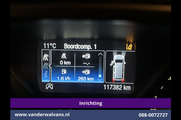 Ford Transit 2.0 TDCI 130pk L2H2 inrichting Euro6 Airco | Camera | Imperiaal | Sidebars | Trekhaak 2540kg Cruisecontrol, Verwarmde Voorruit, Trap, Parkeersensoren, Bijrijdersbank