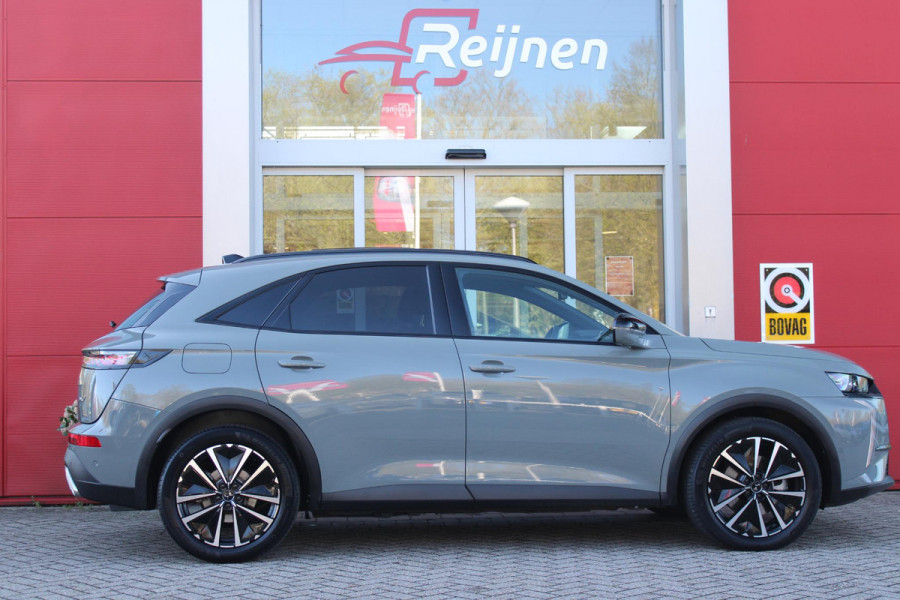 DS 7 1.6 PHEV 300PK 4x4 ETIOLE | PANORAMA SCHUIF/KANTEL DAK | NIGHT VISION | LEDEREN BEKLEDING "BLACK BASALT NAPPA LEDER" | STOEL/VOORRUIT VERWARMING | 19" LICHTMETALEN VELGEN | ALARM SYSTEEM | NAVIGATIE | DRAADLOZE APPLE CARPLAY/ANDROID AUTO | DRAADLOZE TELEFOONLADER | KEYLESS ENTRY/START | ELEKTRISCH BEDIENBARE VOORSTOELEN MET GEHEUGENFUNCTIE OP DE BESTUUDERSSTOEL | ELEKTRISCH BEDIENBARE ACHTERKLEP | DODEHOEK DETECTIE | ADAPTIVE CRUISE CONTROL | DAB+ RADIO | CAMERA VOOR + ACHTER |