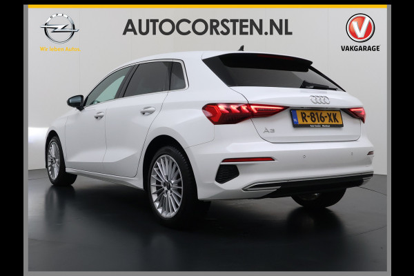 Audi A3 Sportback 30TFSI AUT-7 Adaptive-Cruise Navi Apple Carplay Android Sportstoelen LED-v+a PDC m.Hybrid Ecc Advanced Edition S-Troni Privacy Glas Lmv Led DAB Wifi Regensensor Rijstrooksensor Virtual Cockpit 1e Eigenaar Origineel Nederlandse Auto