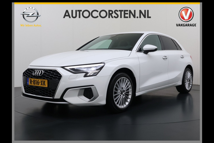 Audi A3 Sportback 30TFSI AUT-7 Adaptive-Cruise Navi Apple Carplay Android Sportstoelen LED-v+a PDC m.Hybrid Ecc Advanced Edition S-Troni Privacy Glas Lmv Led DAB Wifi Regensensor Rijstrooksensor Virtual Cockpit 1e Eigenaar Origineel Nederlandse Auto