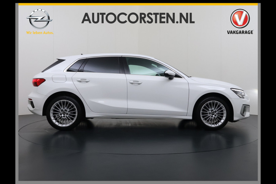Audi A3 Sportback 30TFSI AUT-7 Adaptive-Cruise Navi Apple Carplay Android Sportstoelen LED-v+a PDC m.Hybrid Ecc Advanced Edition S-Troni Privacy Glas Lmv Led DAB Wifi Regensensor Rijstrooksensor Virtual Cockpit 1e Eigenaar Origineel Nederlandse Auto