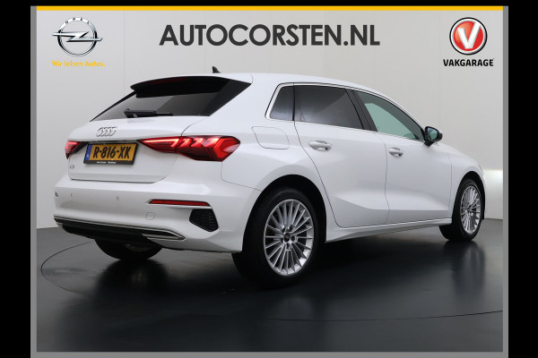 Audi A3 Sportback 30TFSI AUT-7 Adaptive-Cruise Navi Apple Carplay Android Sportstoelen LED-v+a PDC m.Hybrid Ecc Advanced Edition S-Troni Privacy Glas Lmv Led DAB Wifi Regensensor Rijstrooksensor Virtual Cockpit 1e Eigenaar Origineel Nederlandse Auto